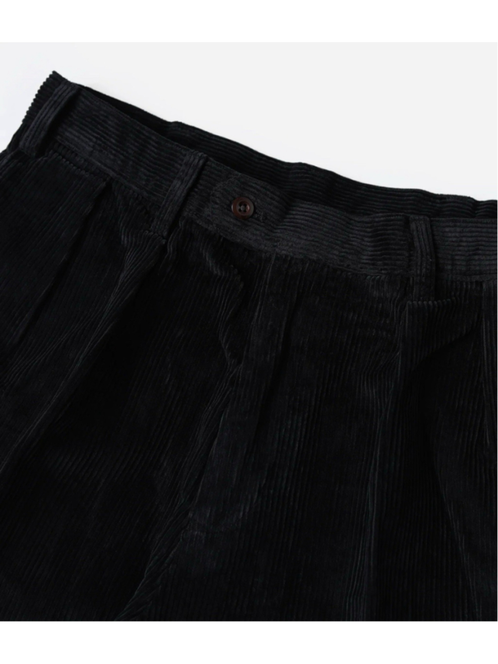 NON STOCK Corduroy Pants Men Pleated Casual Trousers Loose Workwear L - Picture 10 of 16